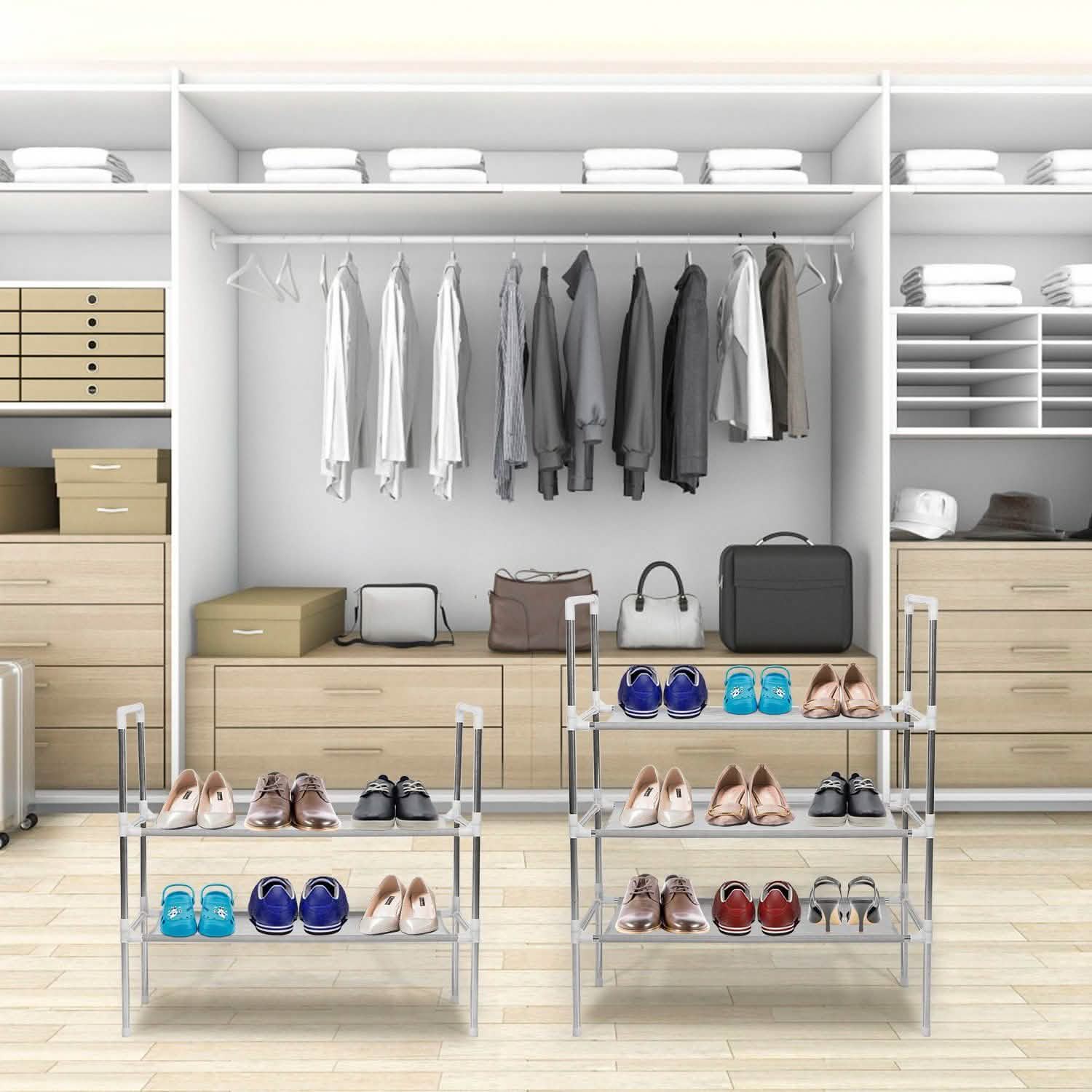 5-Tiers Shoe Rack Shelves 15 Pairs Shoe Oraganizer Closet & Storage - DailySale