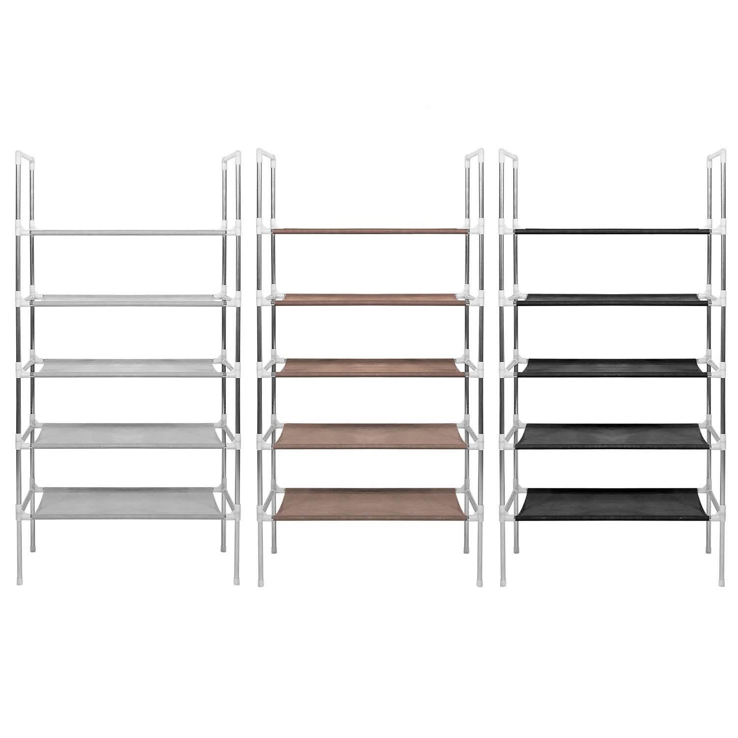 5-Tiers Shoe Rack Shelves 15 Pairs Shoe Oraganizer Closet & Storage - DailySale