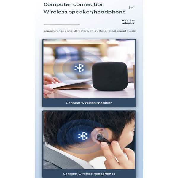 5.0 Bluetooth Wireless Audio Transmitter Receiver Computer Accessories - DailySale