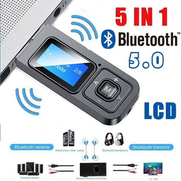 5.0 Bluetooth Wireless Audio Transmitter Receiver Computer Accessories - DailySale