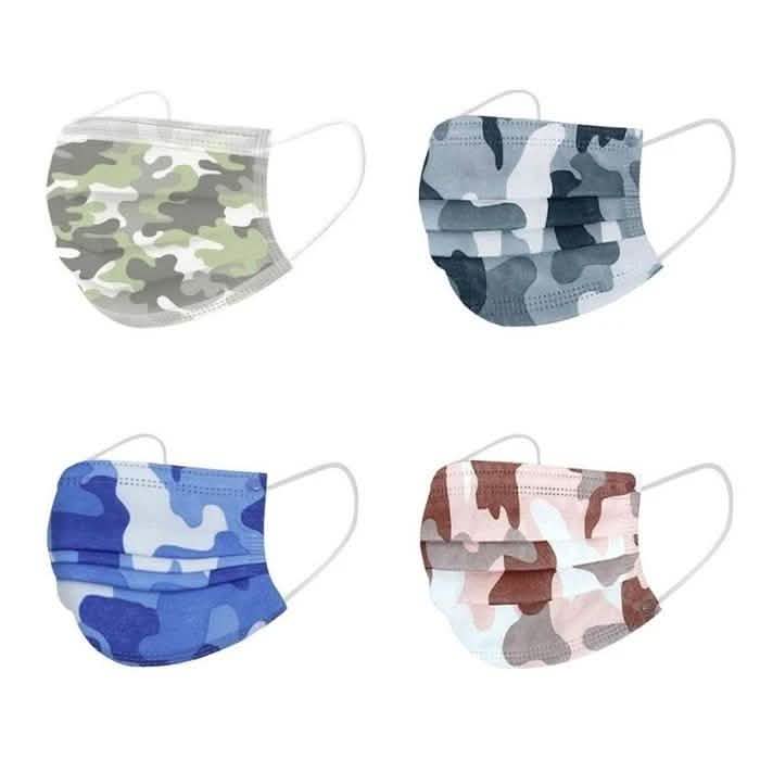 50-Pack: Camo Disposable Non-Medical 3-Ply Face Mask Face Masks & PPE - DailySale