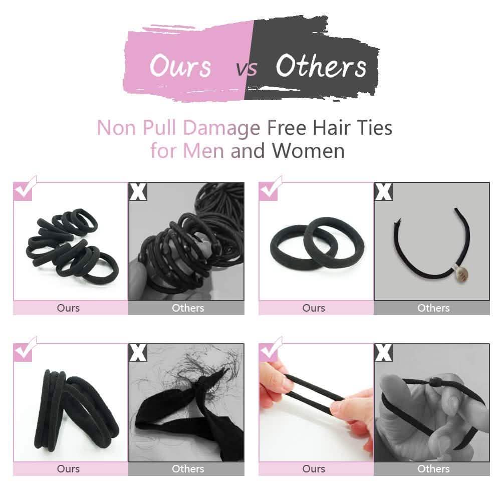 50-Pack: Dreamlover Black Hair Bands Beauty & Personal Care - DailySale