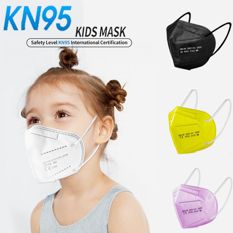 50-Pack: Kids Size KN95 5-Ply Face Mask Face Masks & PPE - DailySale