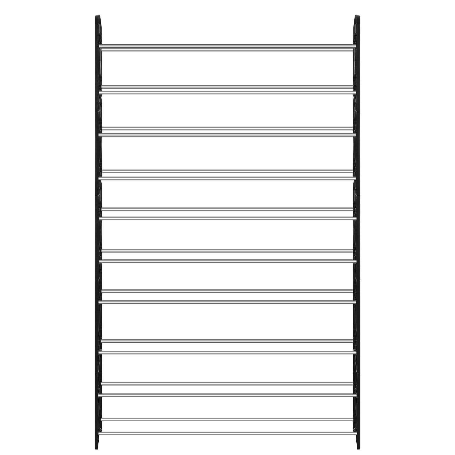 50-Pair Shoe Rack Storage Organizer 10-Tier Portable Wardrobe Tower Closet & Storage - DailySale