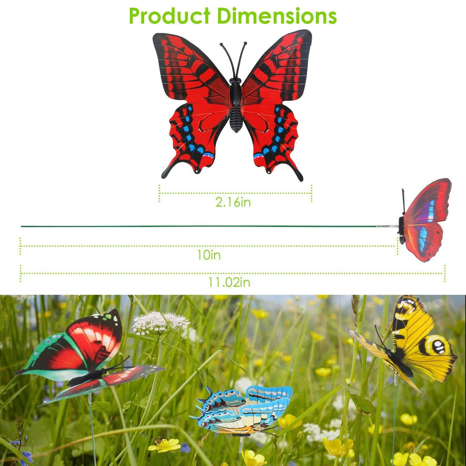 50-Piece: Butterfly Stake Ornament Garden & Patio - DailySale