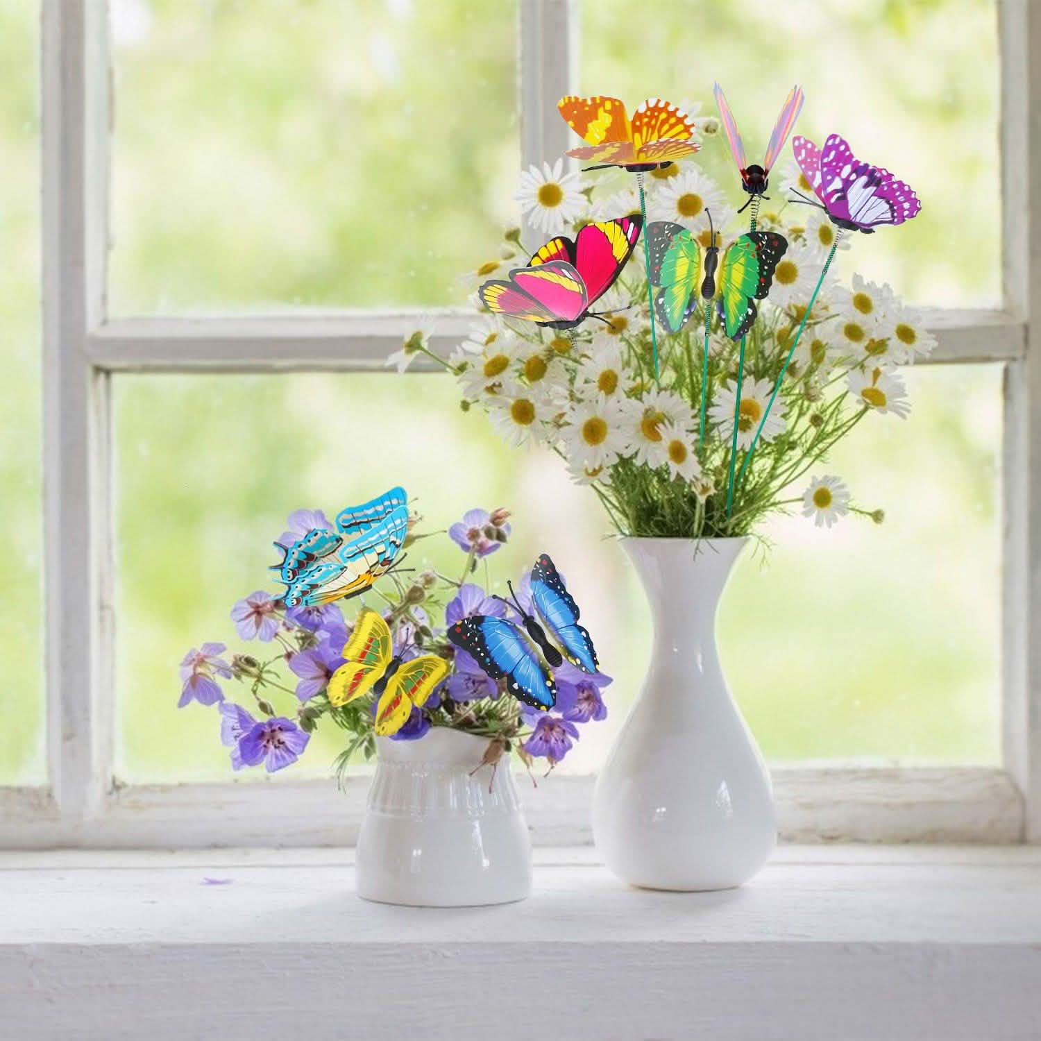 50-Piece: Butterfly Stake Ornament Garden & Patio - DailySale