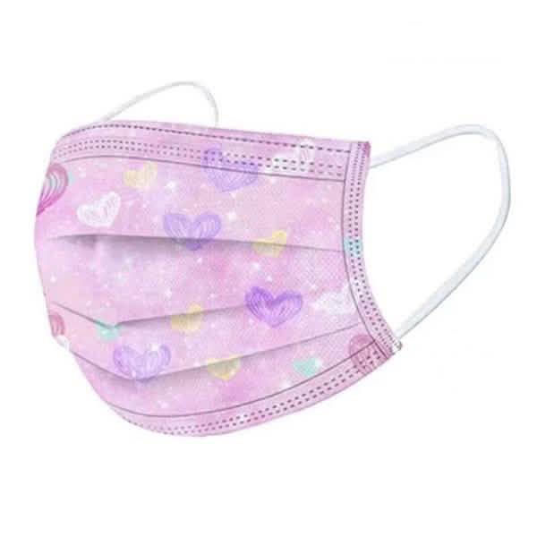 50-Piece: Tie Dye Gradient Printing Mask Face Masks & PPE Adults Size Hearts - DailySale