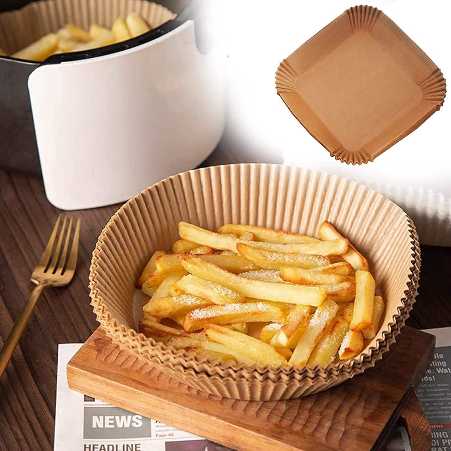 50-Pieces: Air Fryer Disposable Paper Liners Kitchen Tools & Gadgets - DailySale