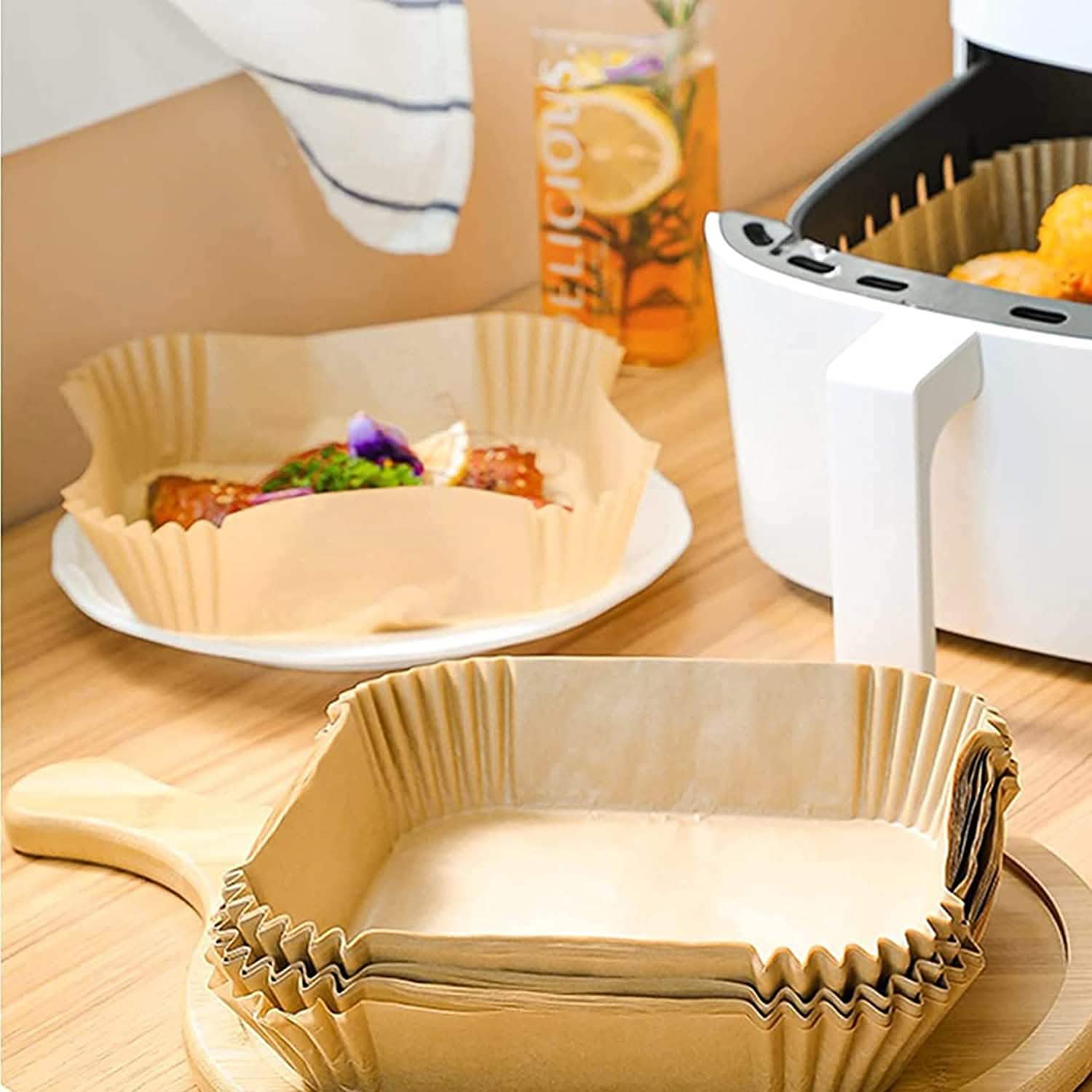 50-Pieces: Air Fryer Disposable Paper Liners Kitchen Tools & Gadgets - DailySale
