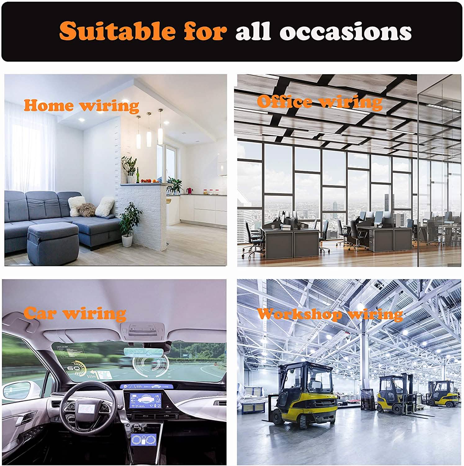 50-Pieces: Cable Clips, Adhesive Cable Organizer Cord Holder Household Batteries & Electrical - DailySale