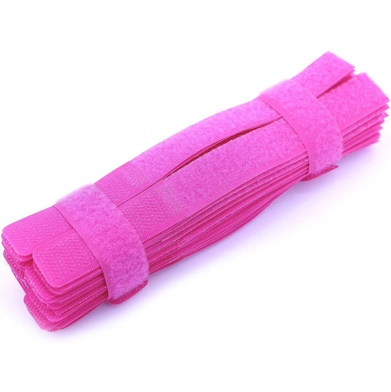 50-Pieces: Cable Ties Reusable Fastening Wire Organizer Cord Rope Holder 7 Inch Batteries & Electrical Pink - DailySale