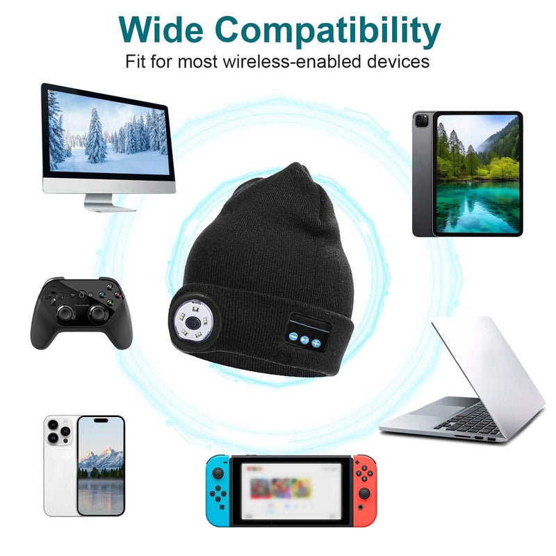 5.0 Wireless Beanie Hat with 3 Lighting Modes Women's Shoes & Accessories - DailySale
