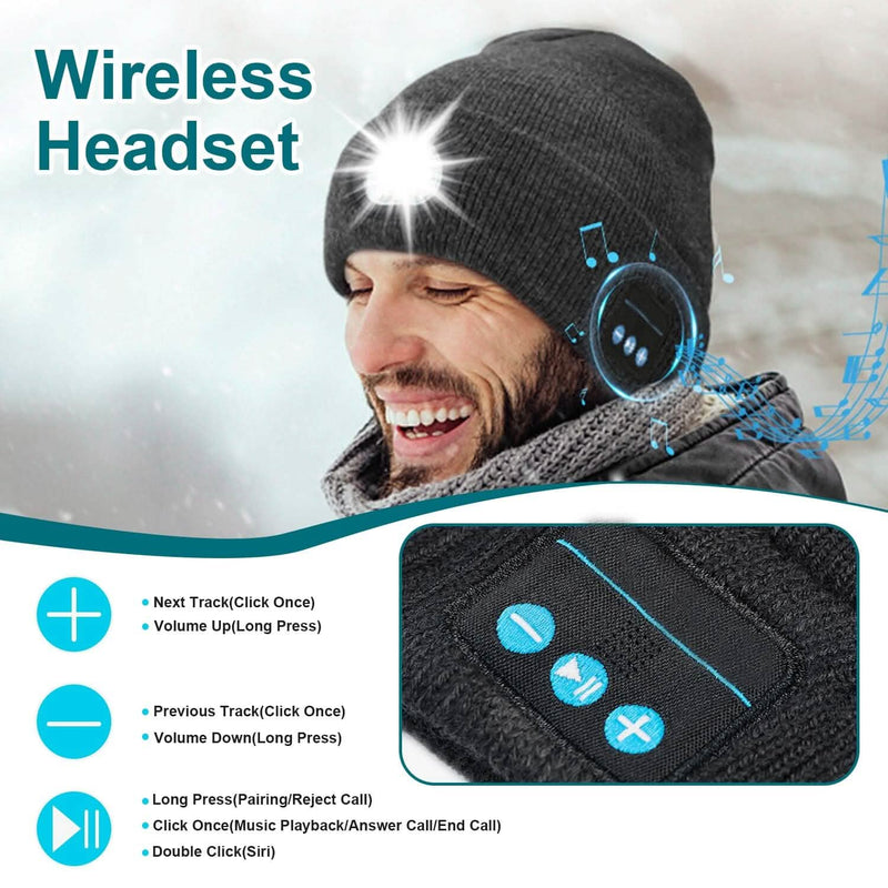 5.0 Wireless Beanie Hat with 3 Lighting Modes Women's Shoes & Accessories - DailySale