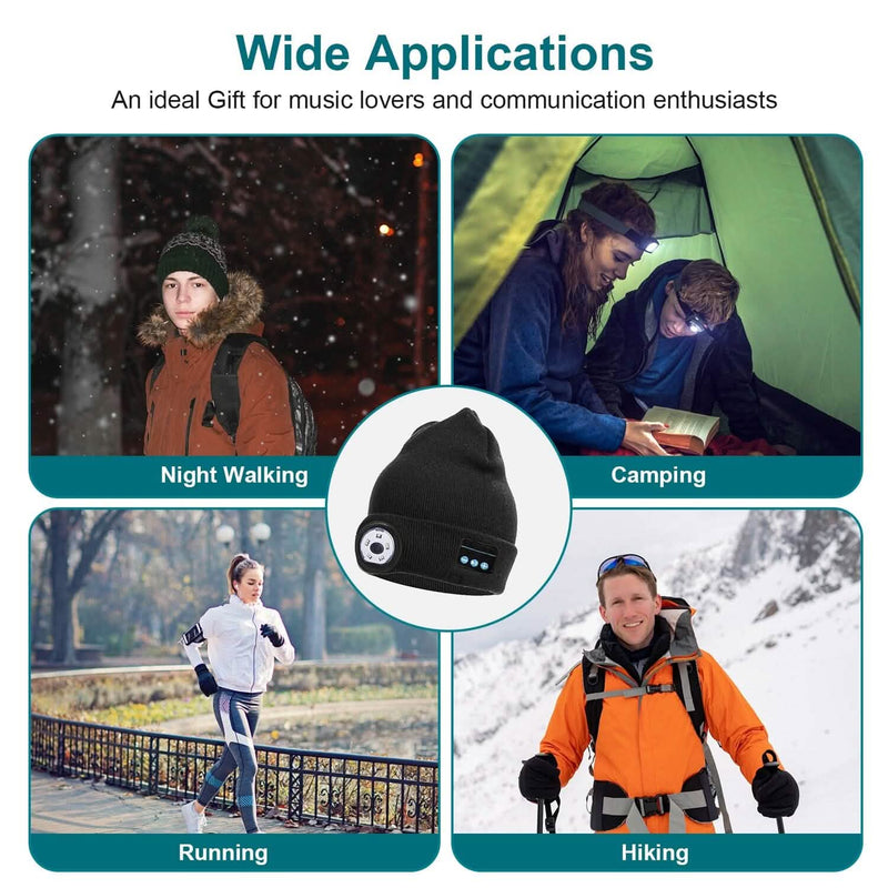 5.0 Wireless Beanie Hat with 3 Lighting Modes Women's Shoes & Accessories - DailySale