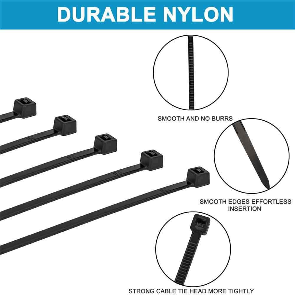 500-Piece: Black Nylon Cable Ties Everything Else - DailySale