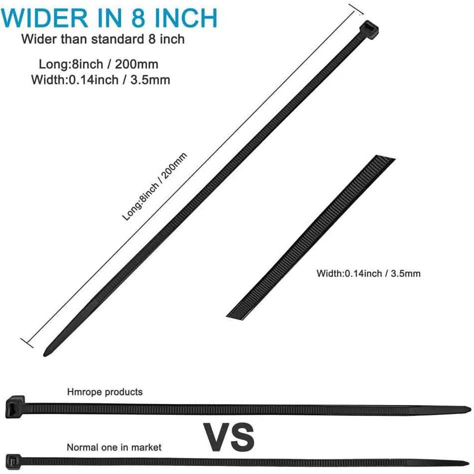 500-Piece: Black Nylon Cable Ties Everything Else - DailySale