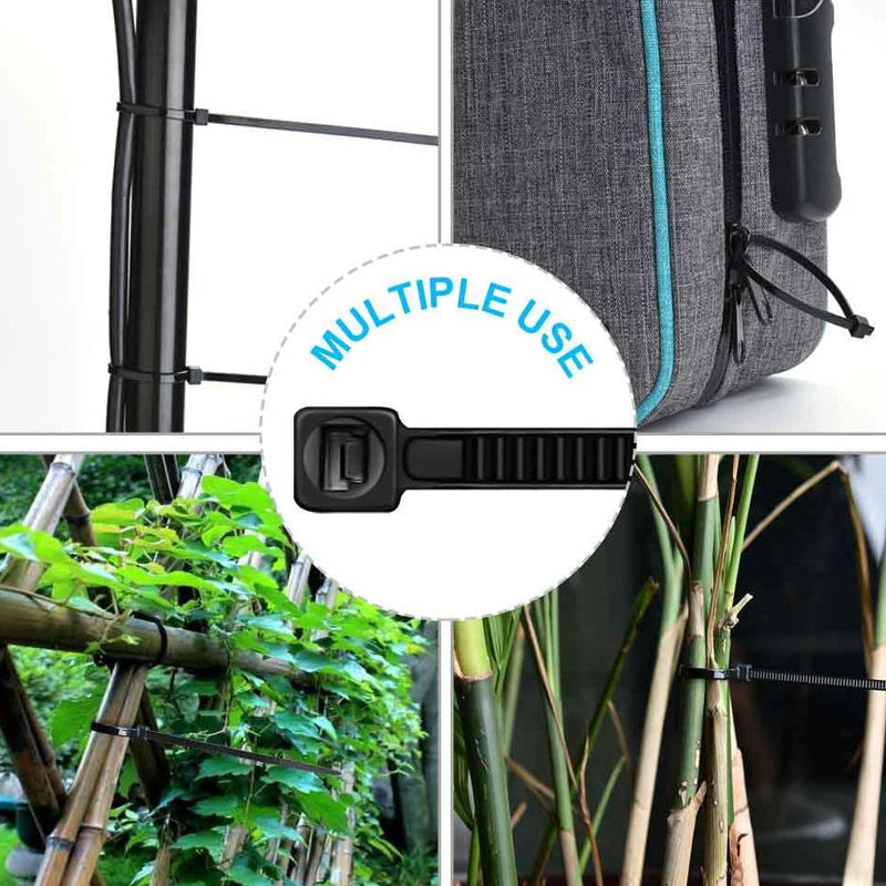 500-Piece: Black Nylon Cable Ties Everything Else - DailySale
