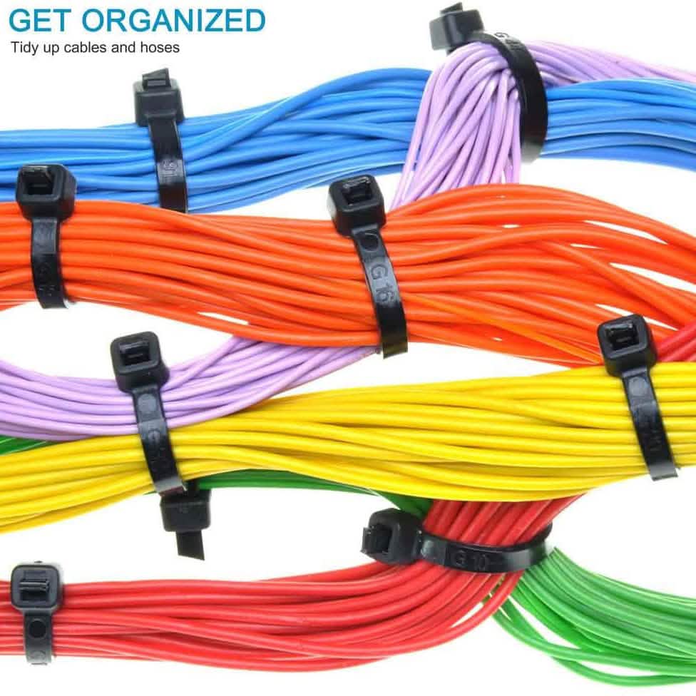 500-Piece: Black Nylon Cable Ties Everything Else - DailySale