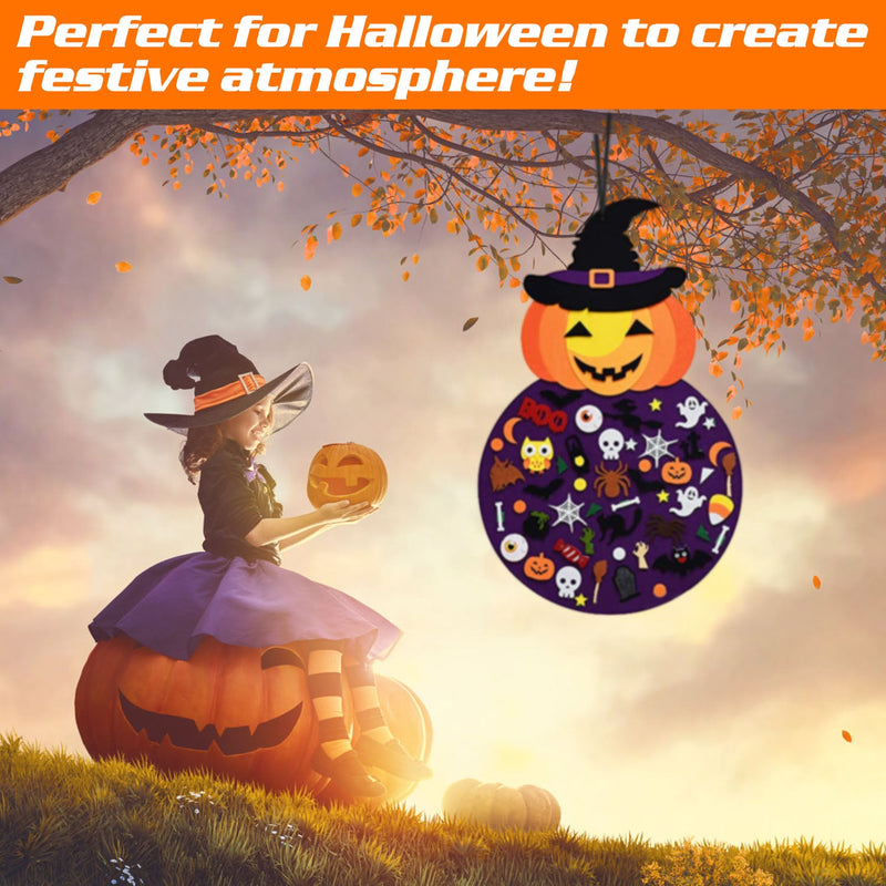 51-Pieces: Felt Pumpkin Witch Hanging Décor Holiday Decor & Apparel - DailySale