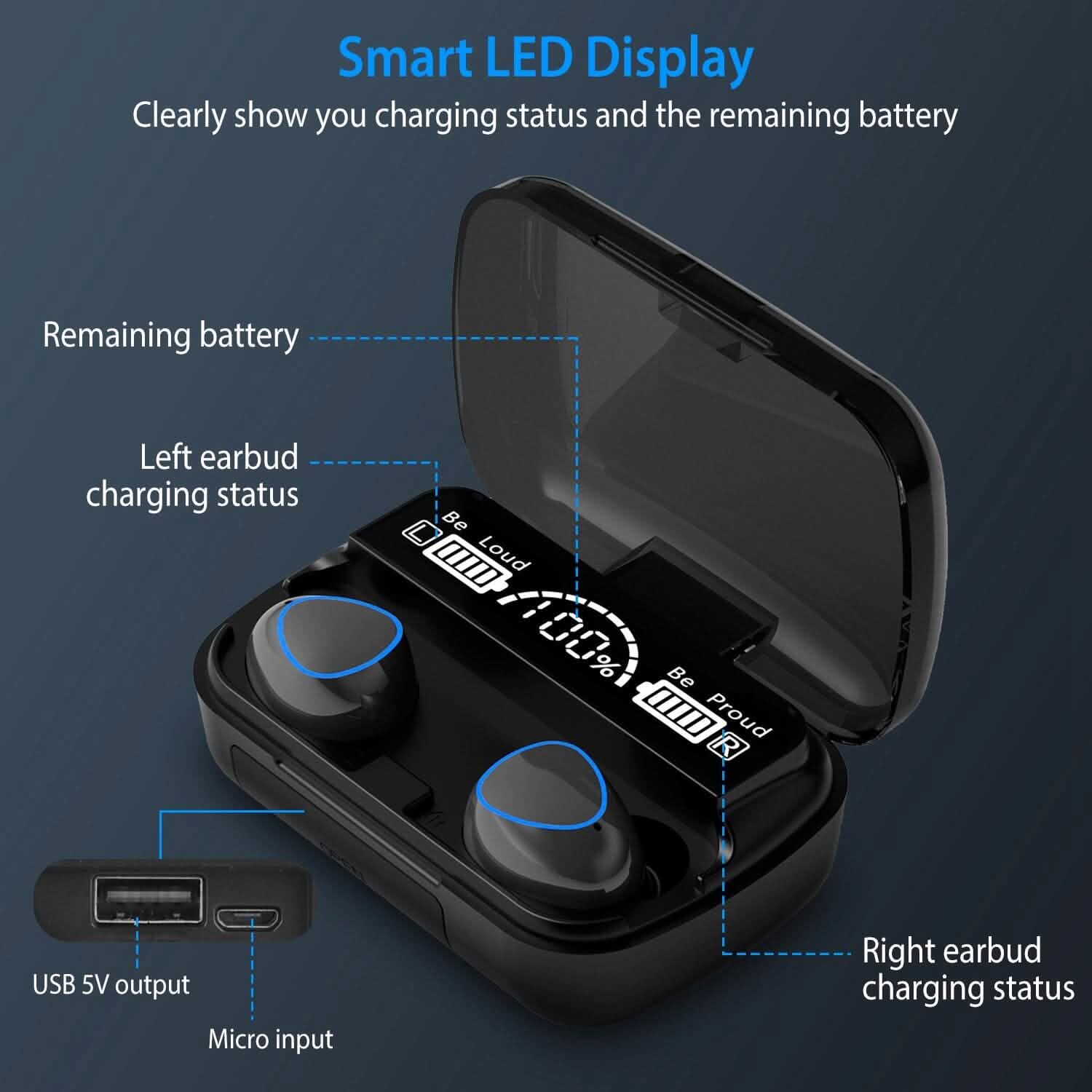 5.1 TWS Wireless Earbuds Touch Control Headphone Headphones - DailySale