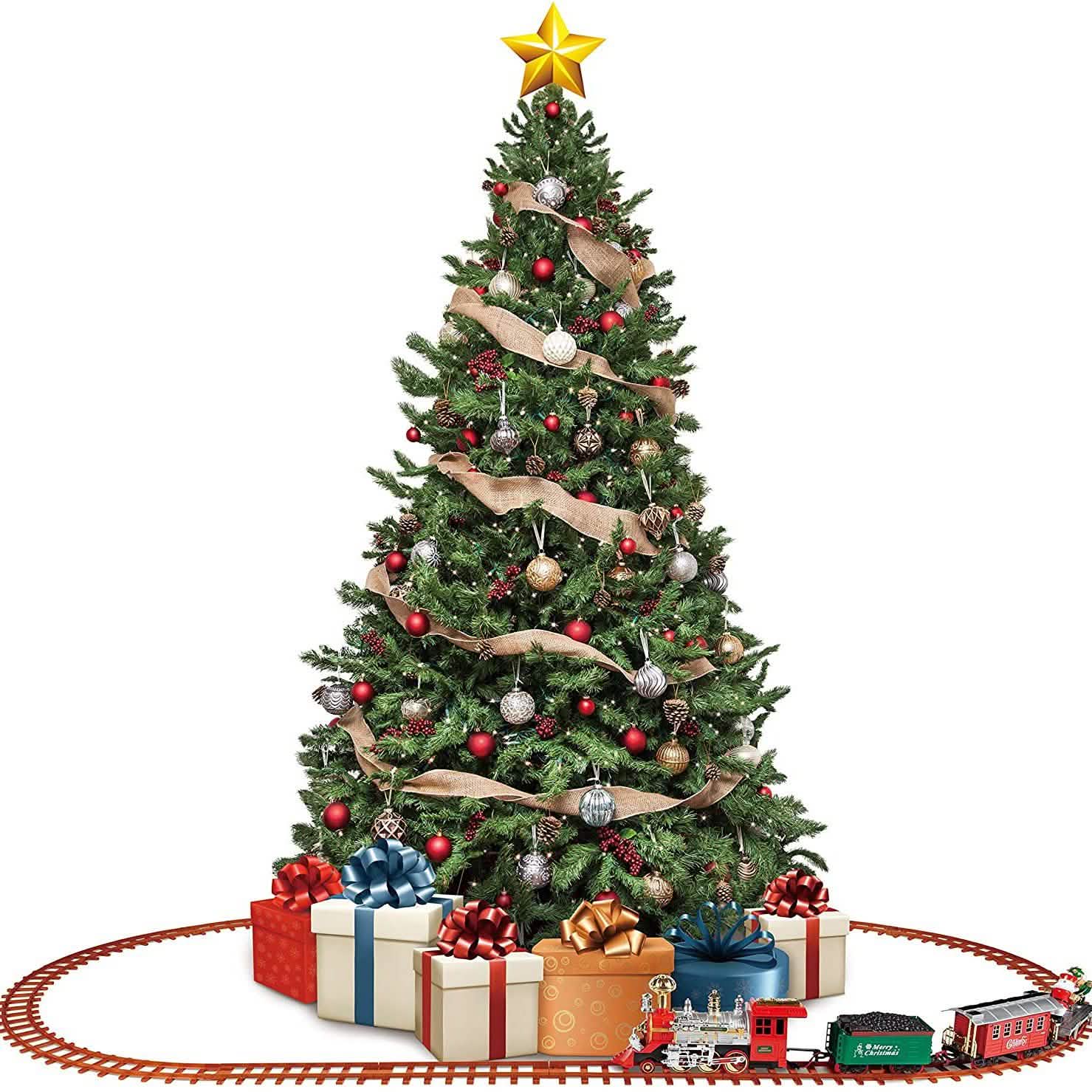 52-Piece Set: Santa's Choo Choo Electric Train with Working Light and Sound Toys & Hobbies - DailySale