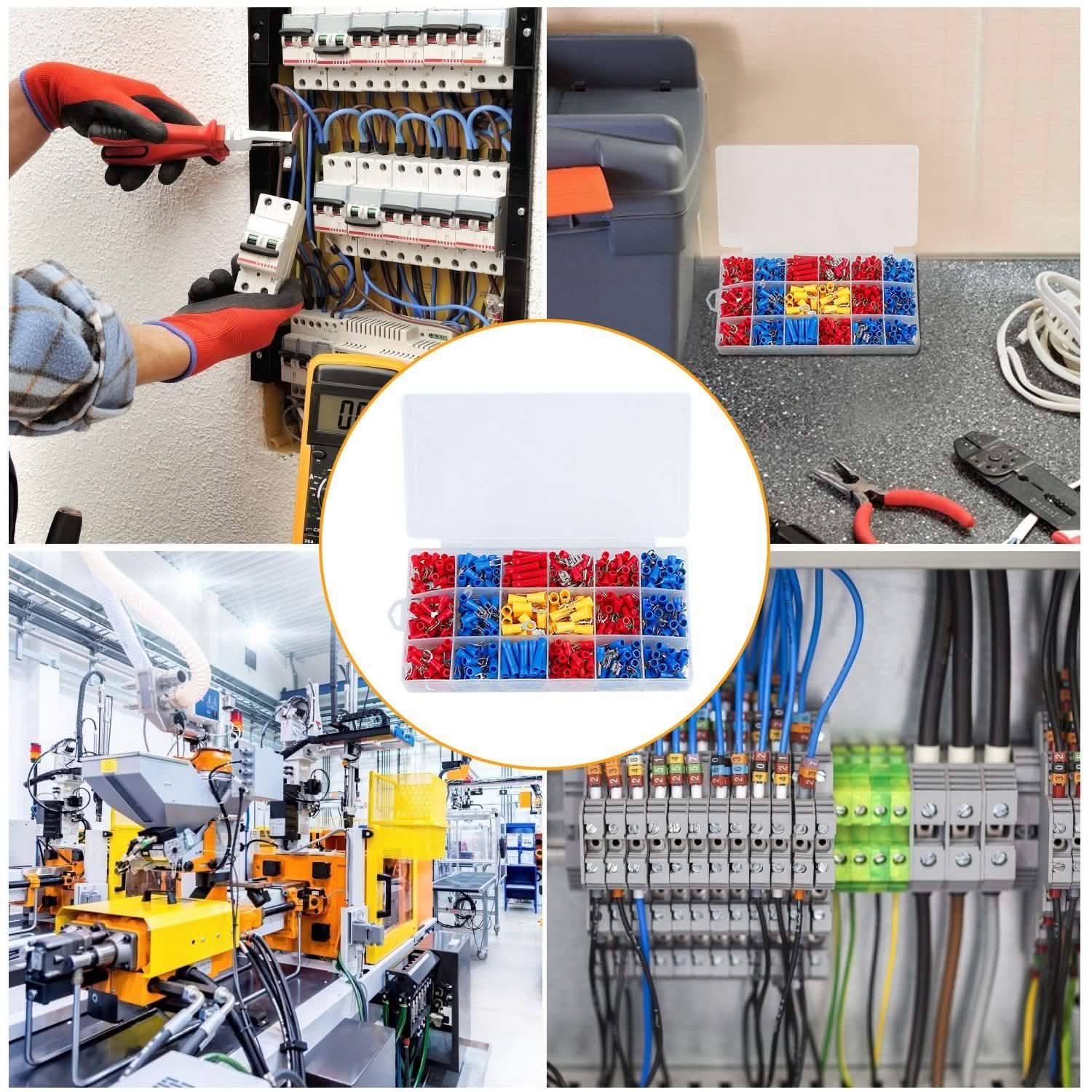 520-Pieces: Insulated Electrical Wire Splice Terminal Household Batteries & Electrical - DailySale