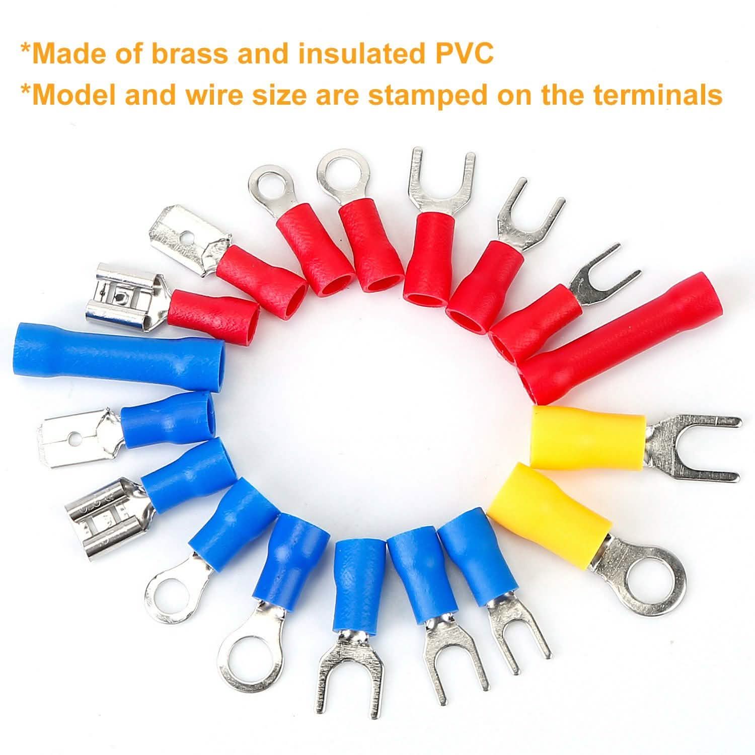 520-Pieces: Insulated Electrical Wire Splice Terminal Household Batteries & Electrical - DailySale