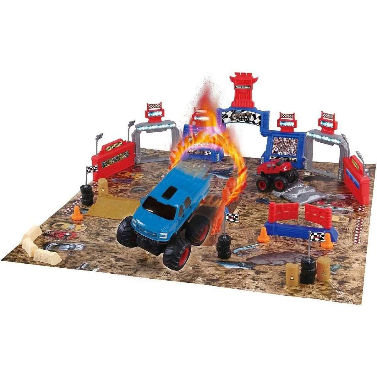 54-Piece: Monster Truck Mayhem Friction Play Set - 2-Pack Ford Toys & Hobbies - DailySale