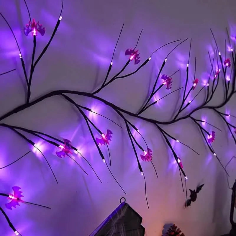 54LED Halloween Bat Decorative Branch String Lights, Wall-mounted Indoor Decorative String Lights Holiday Decor & Apparel - DailySale