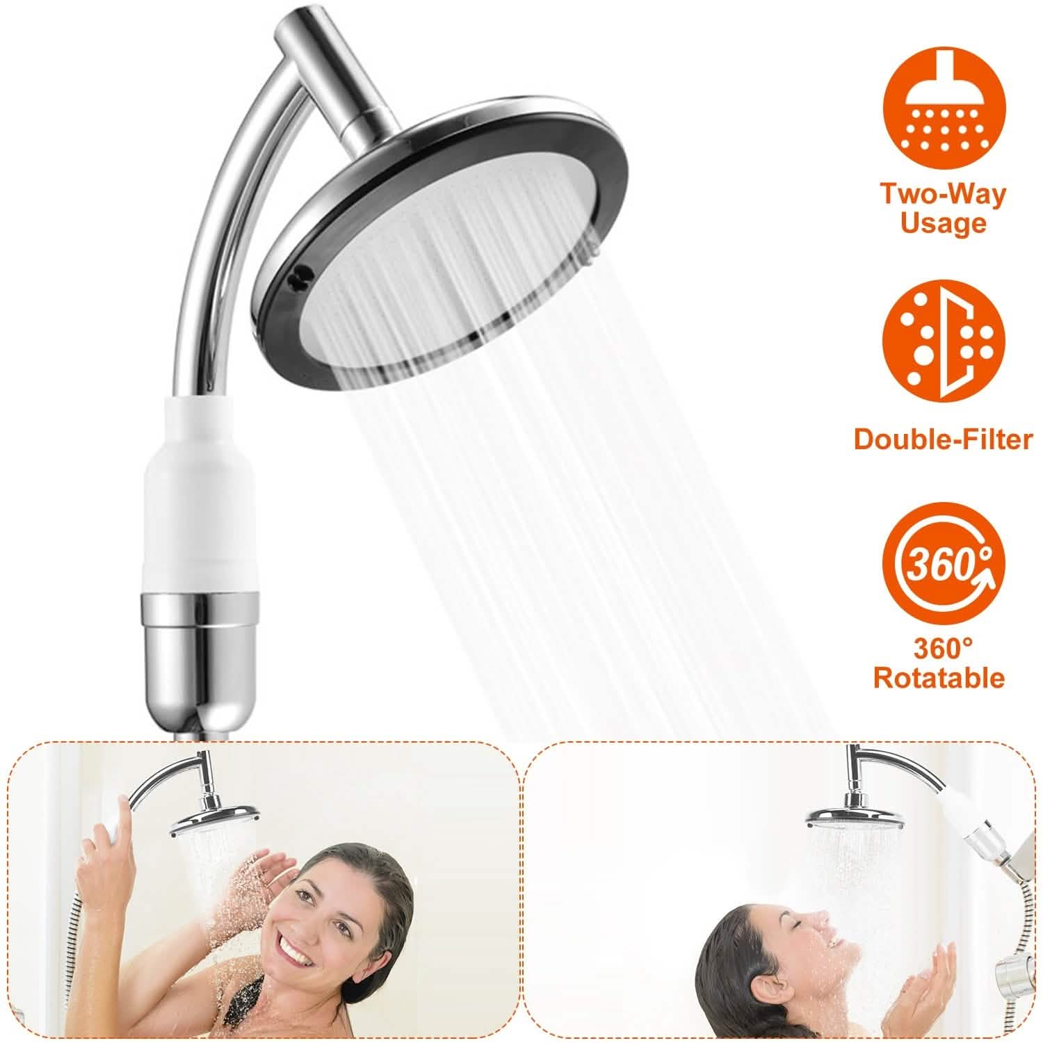 5.5-Inch High Pressure Shower Head Bath - DailySale