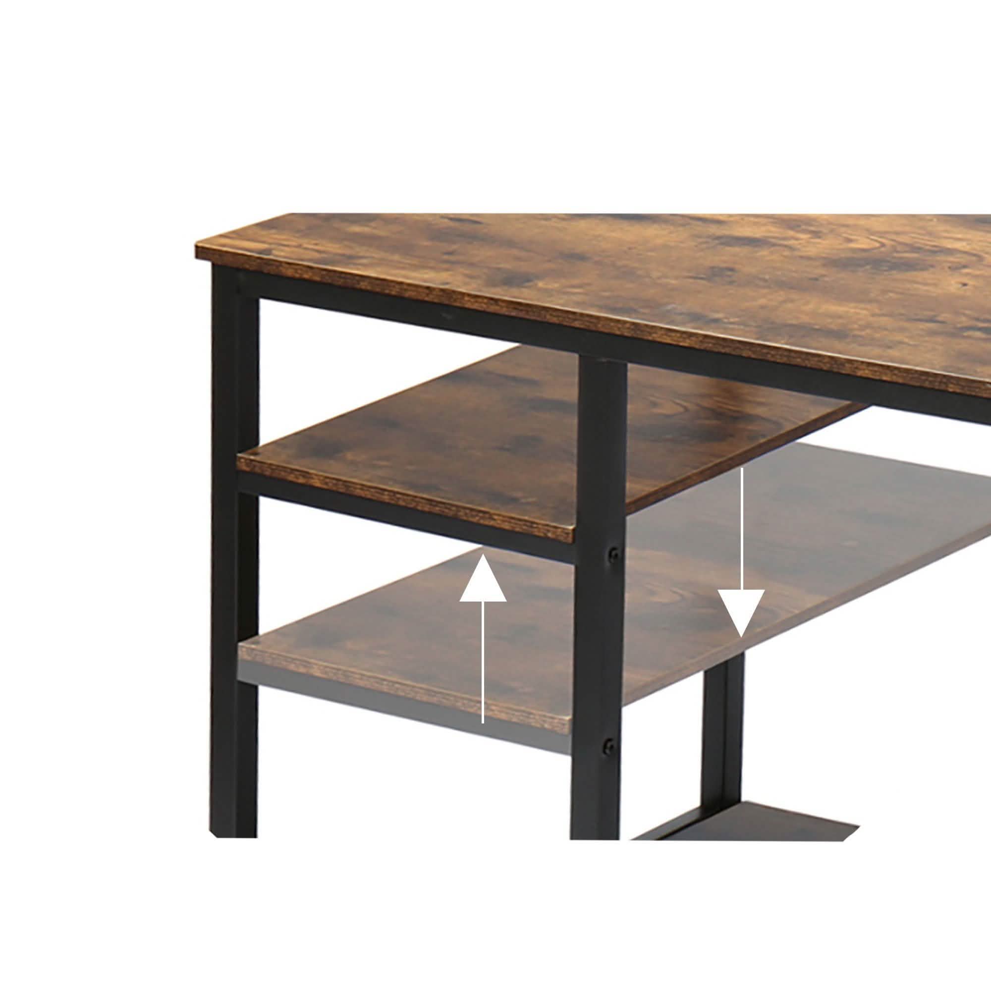 55" Rectangular Desk with Storage Shelves Furniture & Decor - DailySale