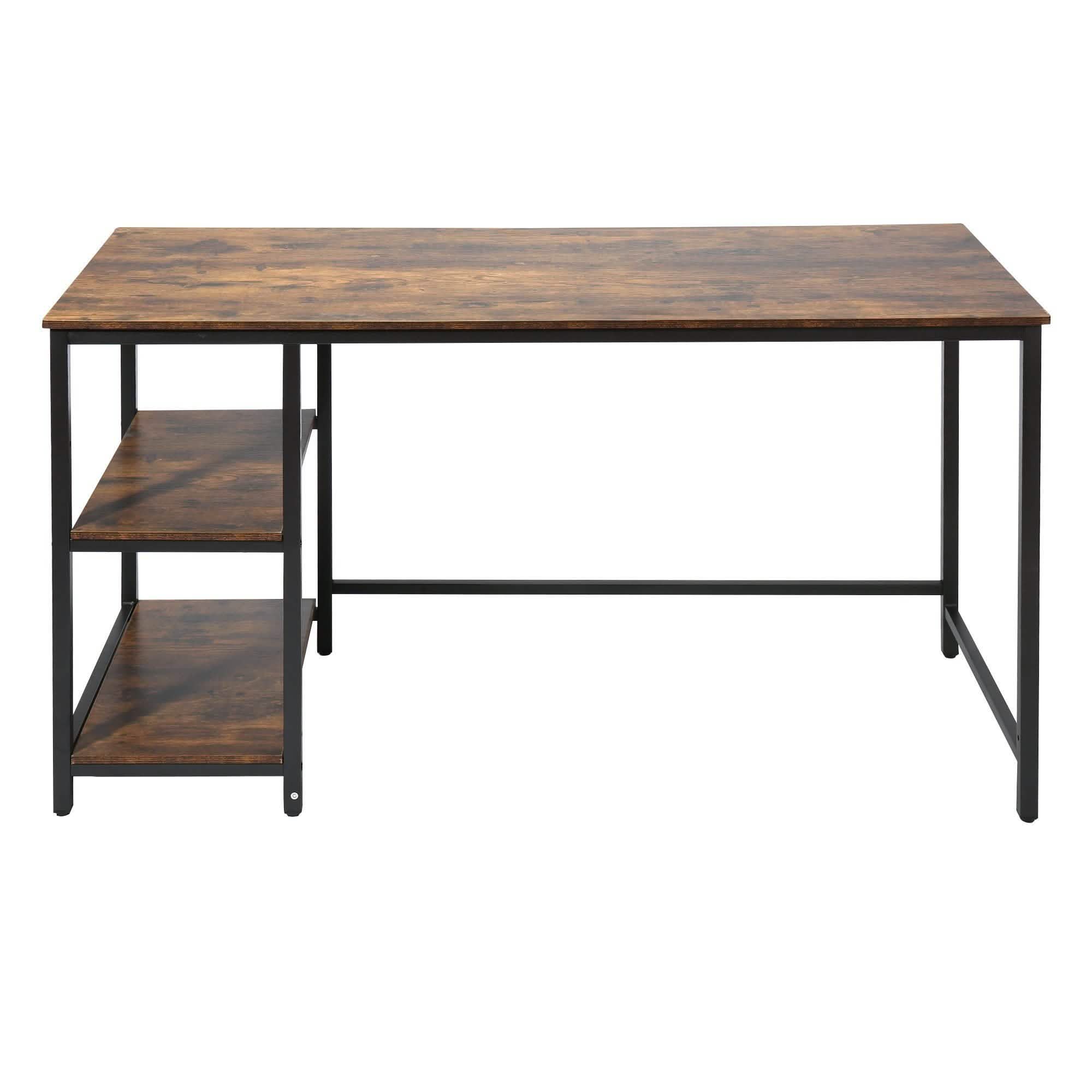 55" Rectangular Desk with Storage Shelves Furniture & Decor - DailySale