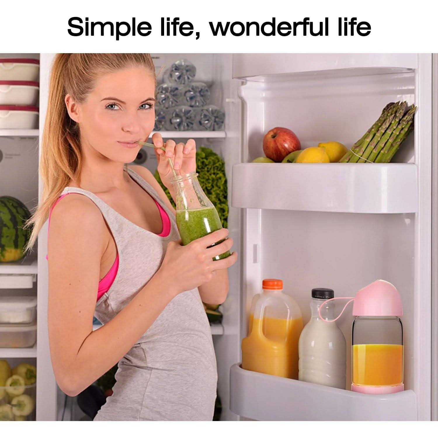 550ML USB Portable Mixer Rechargeable Juicer Fruit Blender Juicer Shaker Bottle Kitchen & Dining - DailySale