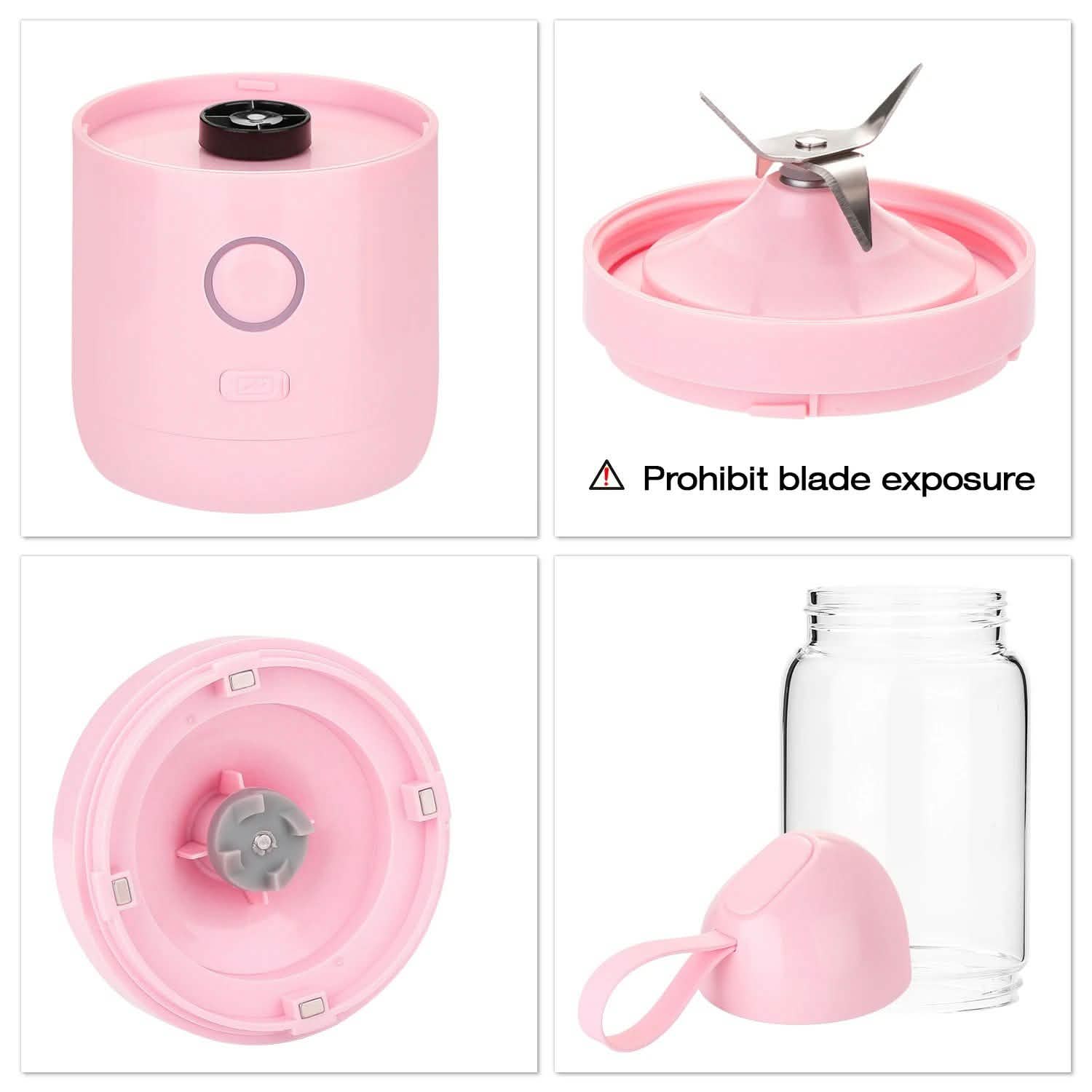 550ML USB Portable Mixer Rechargeable Juicer Fruit Blender Juicer Shaker Bottle Kitchen & Dining - DailySale