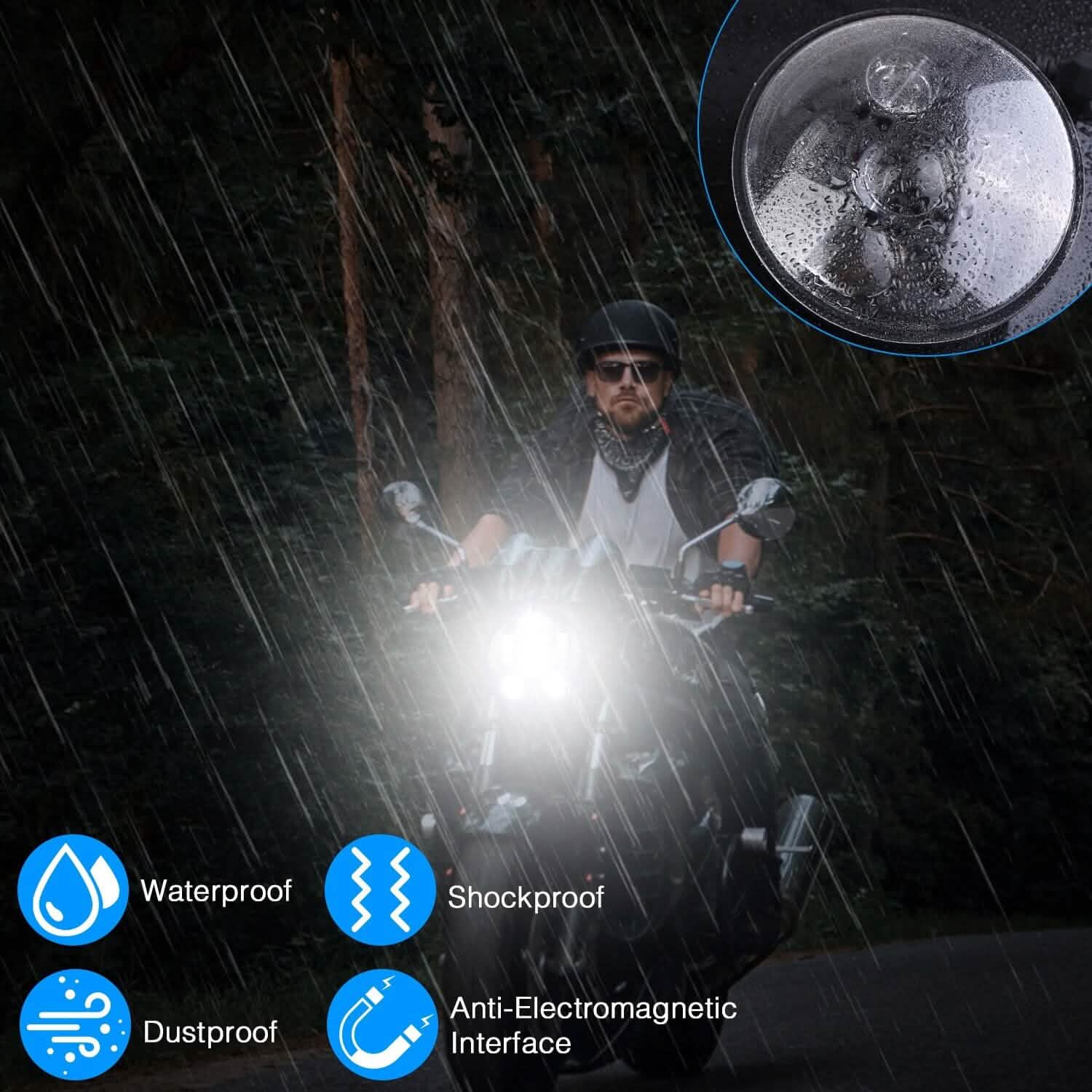 5.75-Inch LED Motorcycle Headlight Sports & Outdoors - DailySale