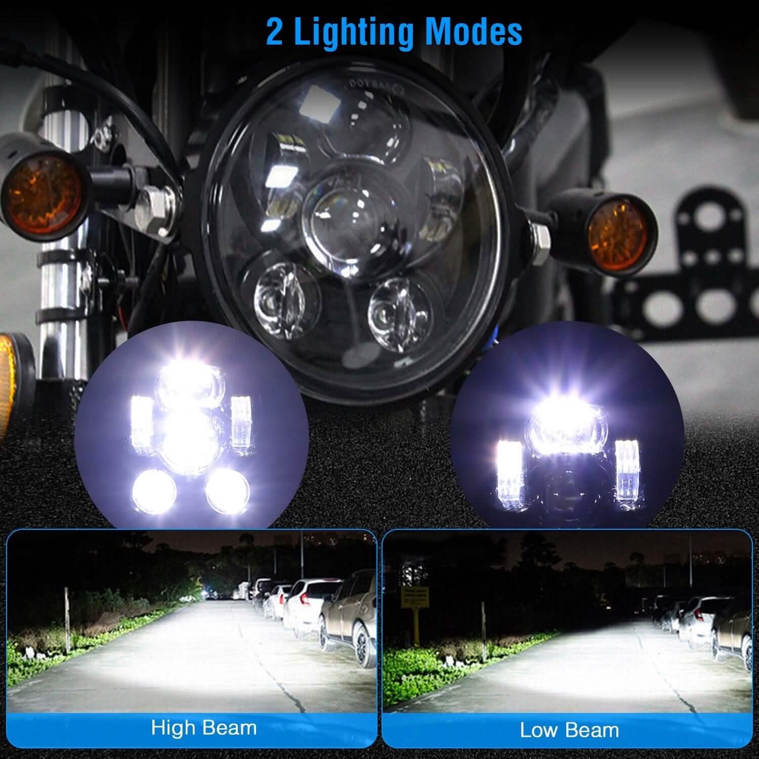 5.75-Inch LED Motorcycle Headlight Sports & Outdoors - DailySale