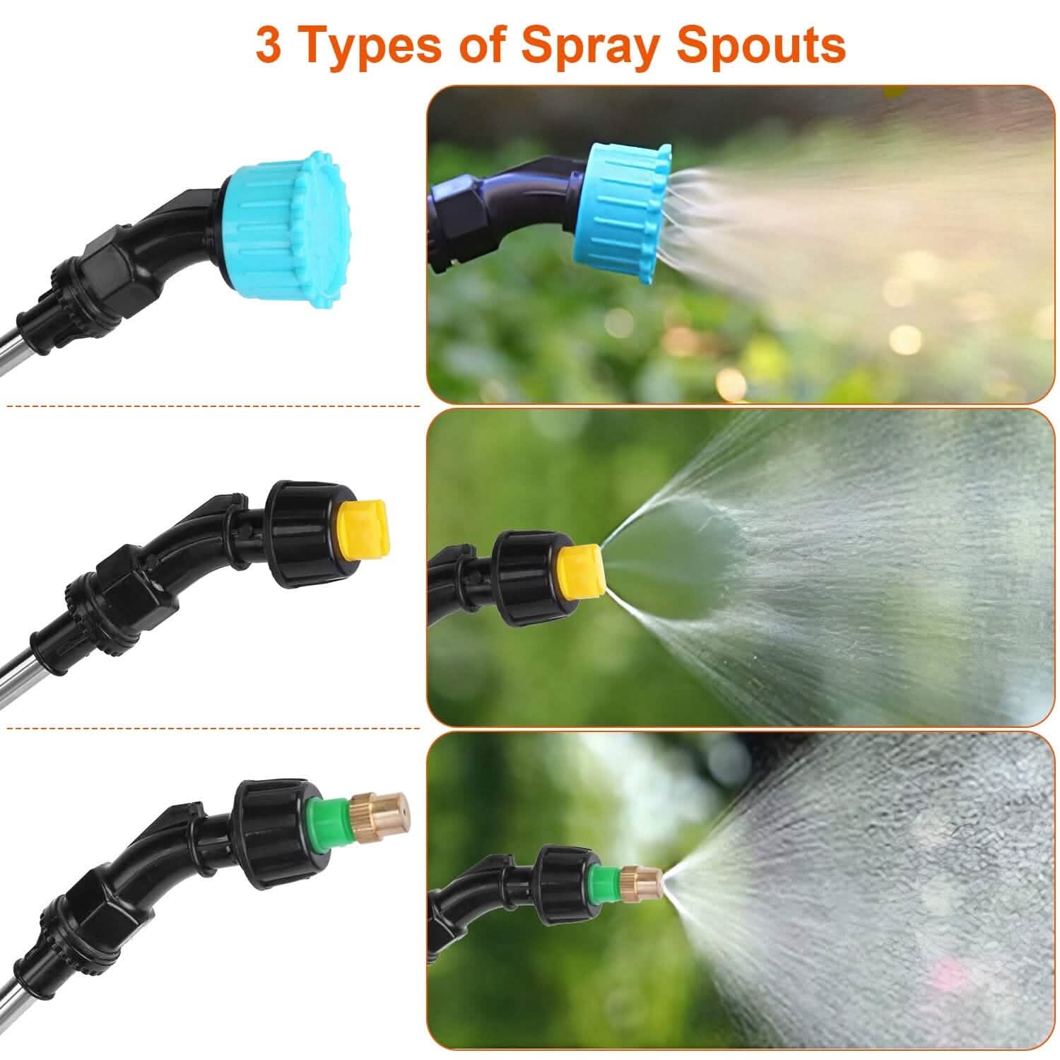 5L/1/3 Gallon Electric Plant Sprayer Telescopic Rechargeable with 3 Spray Sprouts Garden & Patio - DailySale