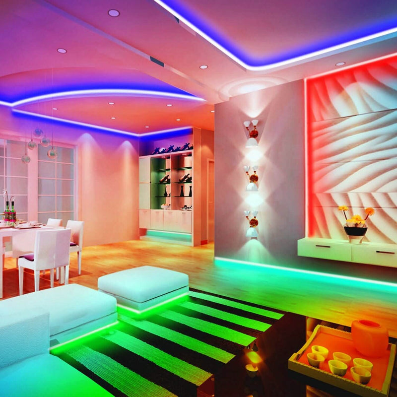 5M LED Strip Light 5050 SMD RGB Waterproof Smart WIFI IR APP Controller Lighting & Decor - DailySale