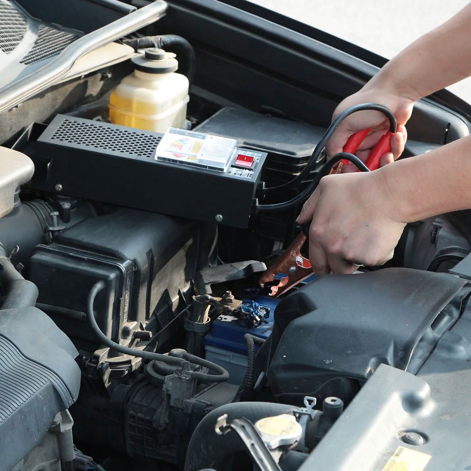 6-12V Automotive Battery Tester with Heavy Duty Insulated Copper Clips Automotive - DailySale