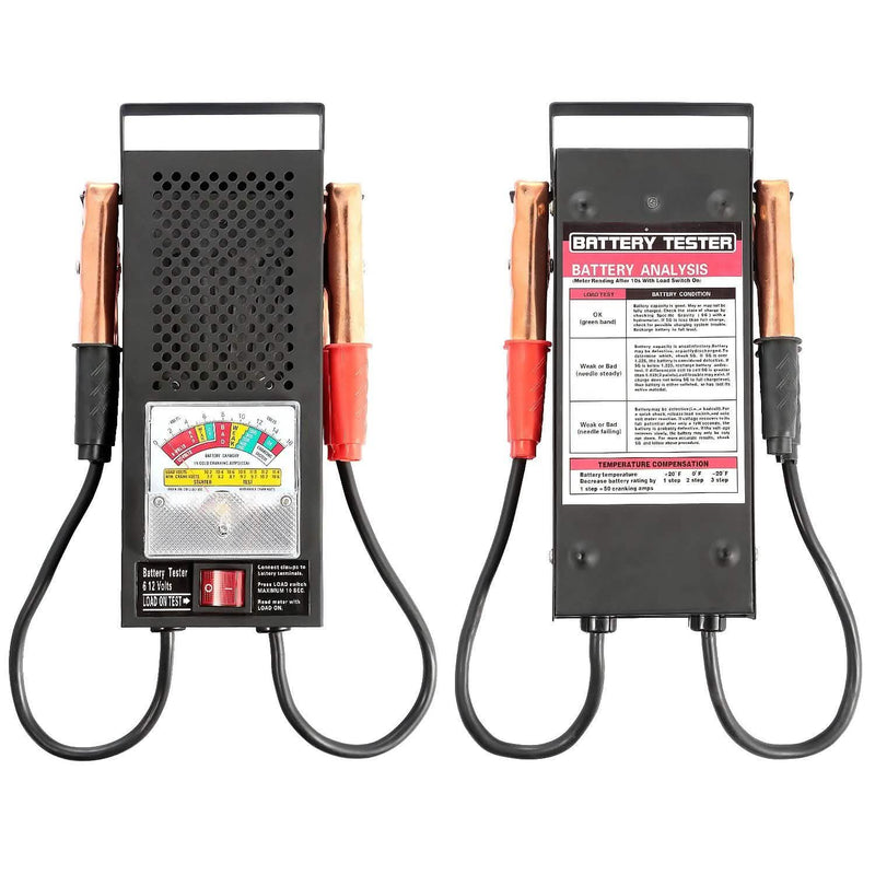 6-12V Automotive Battery Tester with Heavy Duty Insulated Copper Clips Automotive - DailySale