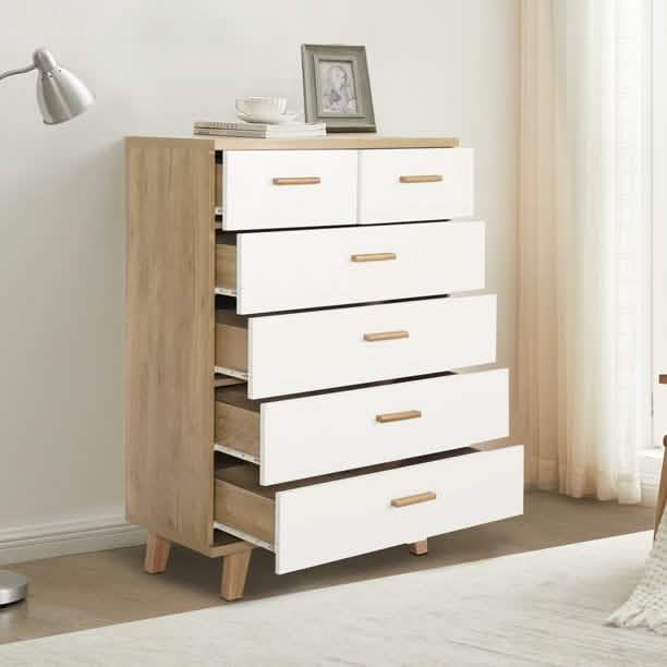 6 Drawer Dresser with Handle Closet & Storage - DailySale