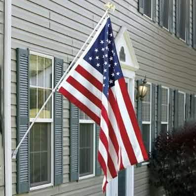 6-Foot Deluxe U.S. Flag Pole Set with Golden Eagle Top by Americana Everything Else - DailySale