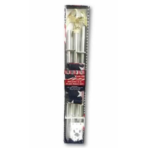 6-Foot Deluxe U.S. Flag Pole Set with Golden Eagle Top by Americana Everything Else - DailySale