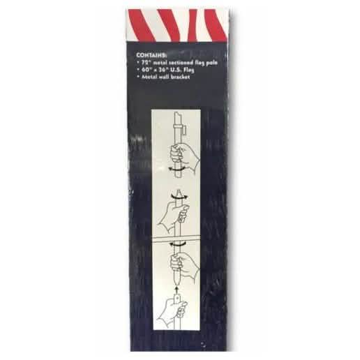 6-Foot Deluxe U.S. Flag Pole Set with Golden Eagle Top by Americana Everything Else - DailySale