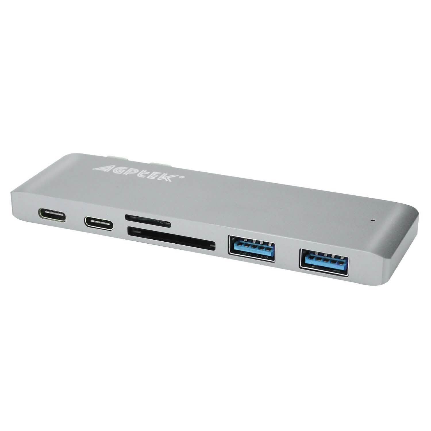 6-in-1 Type-C USB-C Hub Adapter Dual USB 3.0 Port Thunderbolt 3 Computer Accessories - DailySale