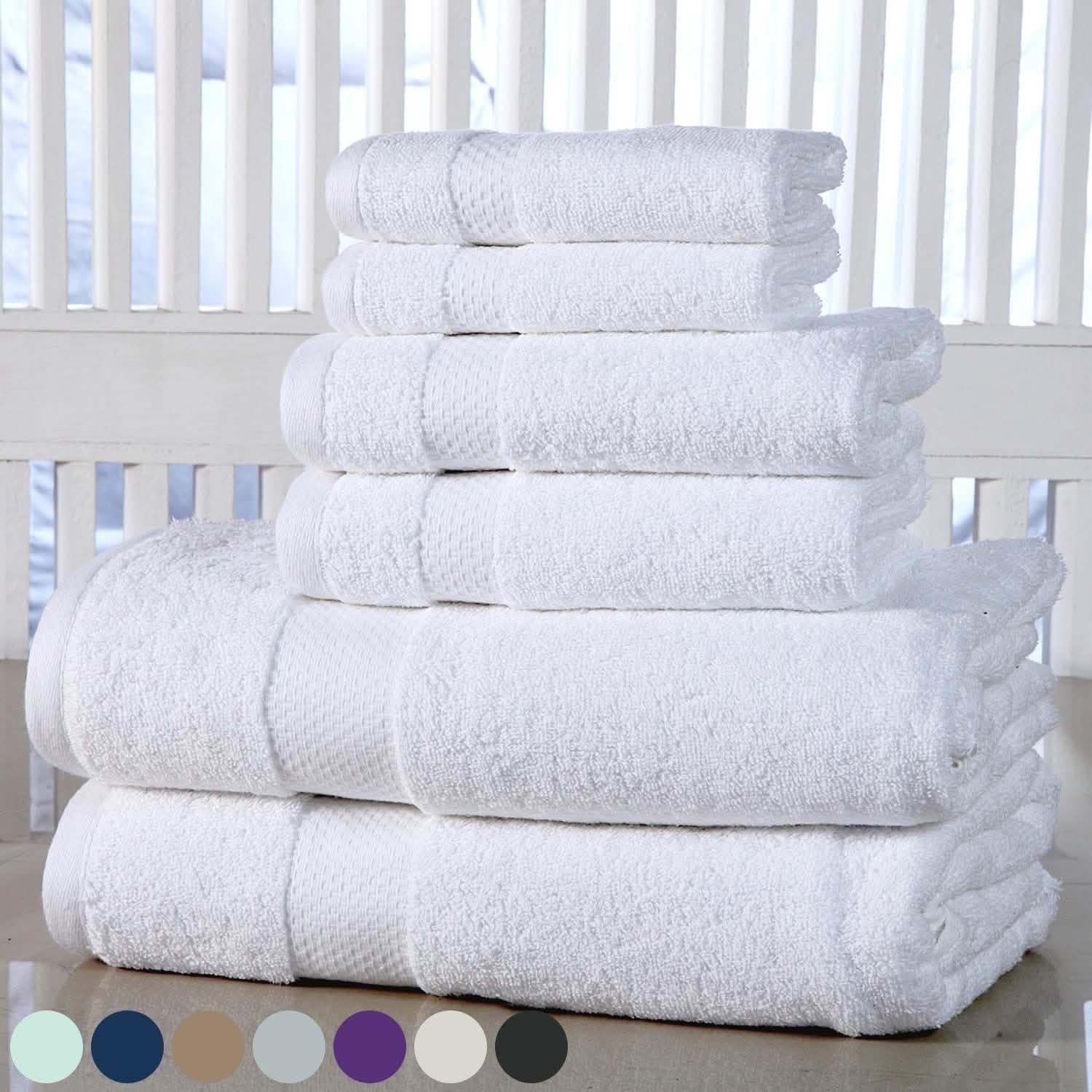 6-Pack: 100% Cotton Towel Set - Assorted Colors Home Essentials - DailySale