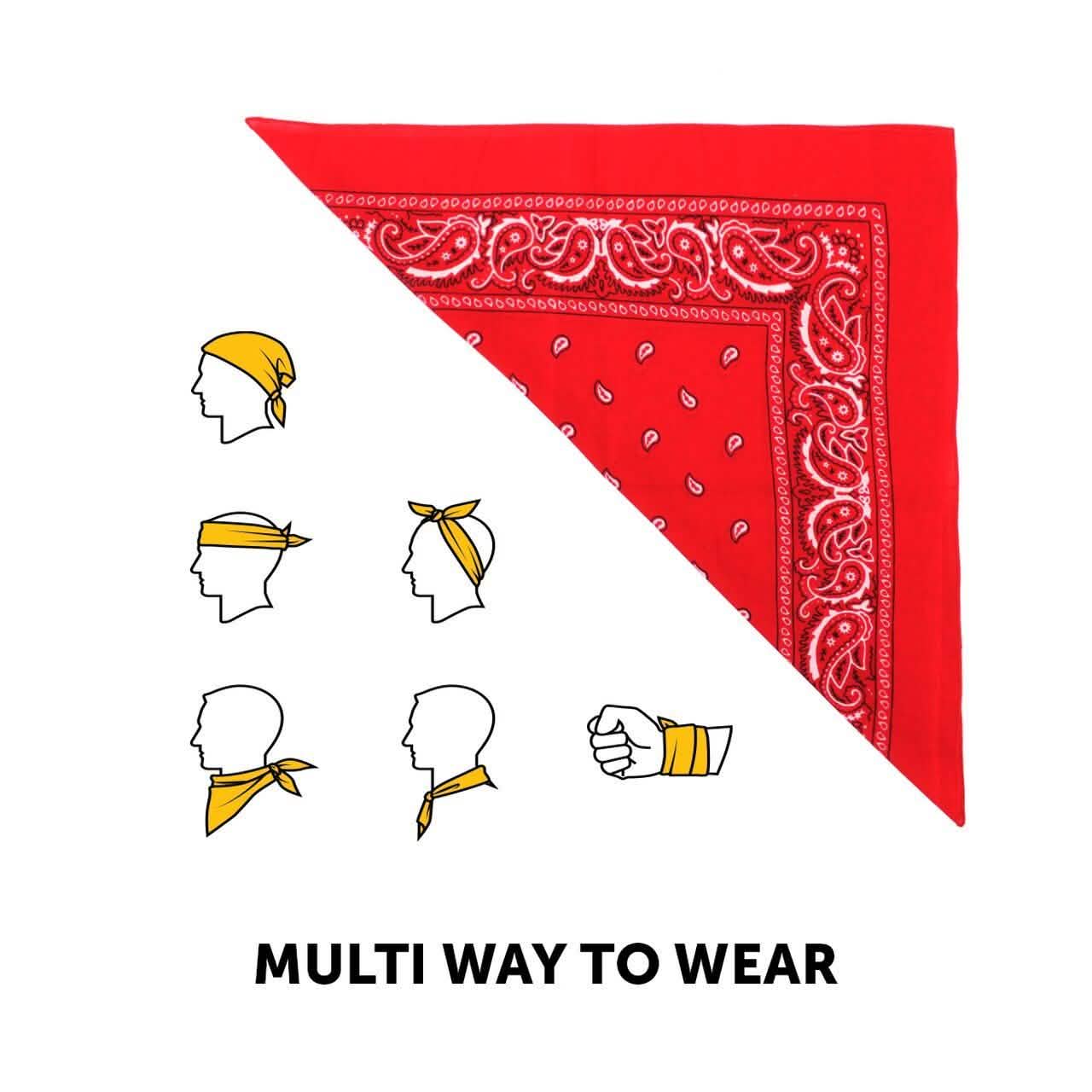 6-Pack: Bandanas - Navy, White & Red Sports & Outdoors - DailySale