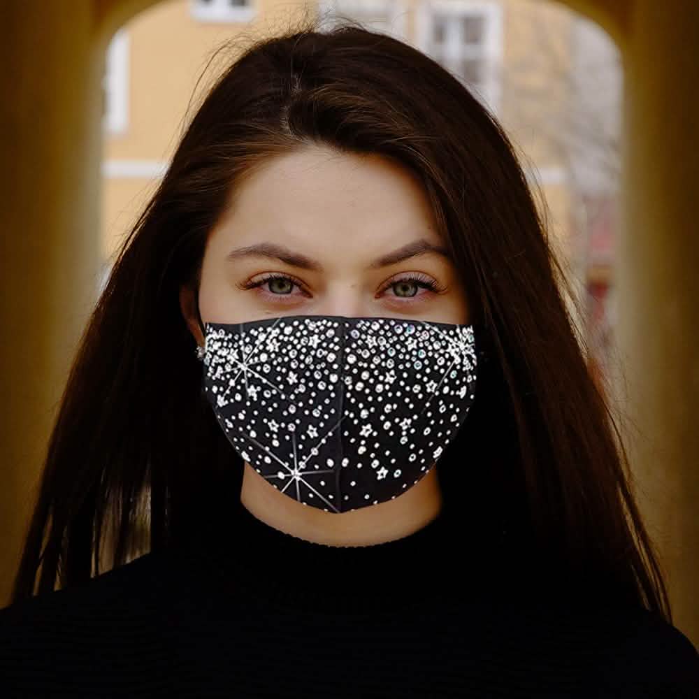 6-Pack: Celebrity Holiday Bling Rhinestone Face Mask Face Masks & PPE - DailySale