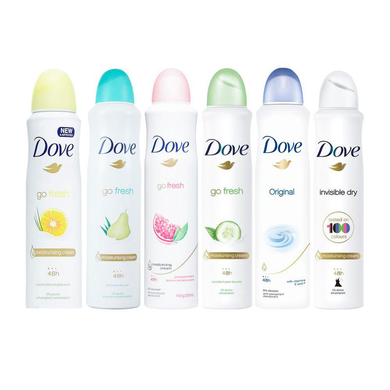 6-Pack: Dove Body Spray Anti-Perspirant Bundle - 250ML Each Beauty & Personal Care Woman - DailySale
