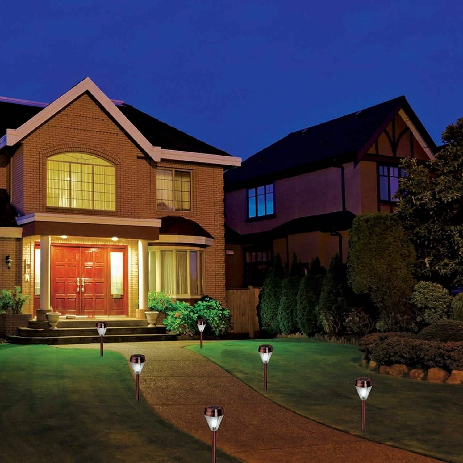 6-Pack: EcoThink Outdoor Solar LED Pathway Light Home Lighting - DailySale